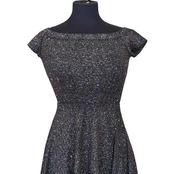 Windsor Fit & Flare Glittery High Low Dress Off The Shoulder Women's Size S-READ - Picture 7 of 13